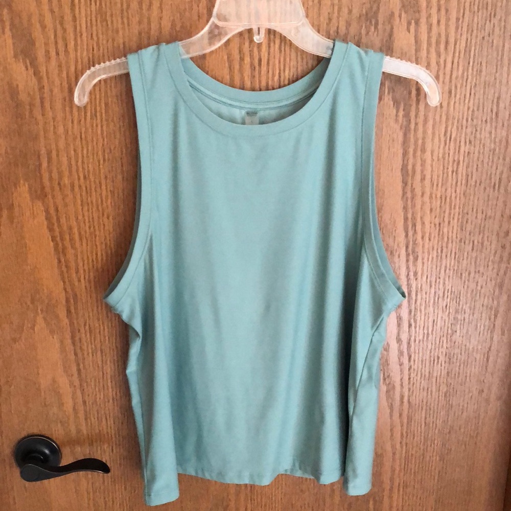 Beyond Yoga Aqua/Light Teal Relaxed Tank
